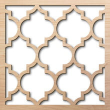 Load image into Gallery viewer, Arabesque 2 8" Maple Laser Cut Pattern Rendering