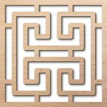 Load image into Gallery viewer, Beijing Grille 8" laser cut maple pattern rendering