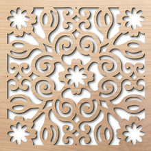 Load image into Gallery viewer, Carmel 8&quot; laser cut maple pattern rendering
