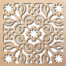 Load image into Gallery viewer, Carmel 8" laser cut maple pattern rendering