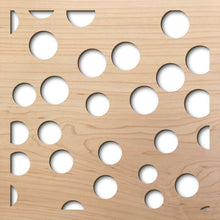 Load image into Gallery viewer, Champagne 8" laser cut maple pattern rendering