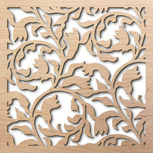 Load image into Gallery viewer, Crocus Spirals 8" laser cut maple pattern rendering