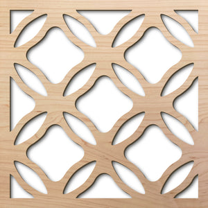Cube Vibrations 8" laser cut maple pattern rendering