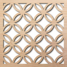Load image into Gallery viewer, Japanese Circles Thick 8" laser cut maple pattern rendering