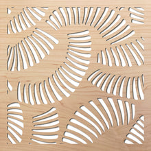 Load image into Gallery viewer, Japanese Fans 8" laser cut maple pattern rendering