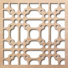 Load image into Gallery viewer, Perry Grille 8" laser cut maple pattern rendering