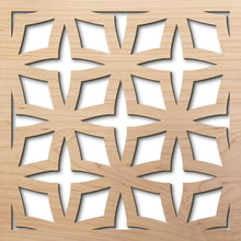 Load image into Gallery viewer, Rota Star 8" laser cut maple pattern rendering