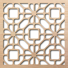 Load image into Gallery viewer, Silver Flower 8" laser cut maple pattern rendering