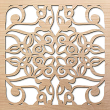 Load image into Gallery viewer, Spring Vines 8" laser cut maple pattern rendering