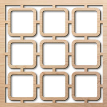 Load image into Gallery viewer, Square Mezzo 8" laser cut maple pattern rendering
