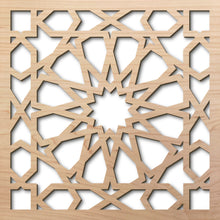 Load image into Gallery viewer, Star Pattern 8" laser cut maple pattern rendering