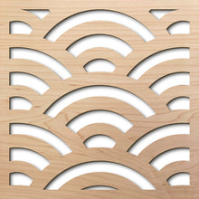 Load image into Gallery viewer, Sunrise 8" laser cut maple pattern rendering