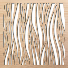 Load image into Gallery viewer, Waterfall 8" laser cut maple pattern rendering