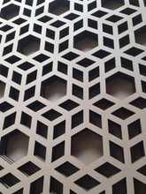 Load image into Gallery viewer, 3D Cubes Laser Cut Panel - Close Up
