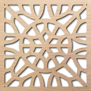 Brooklyn 8" laser cut maple pattern rendering