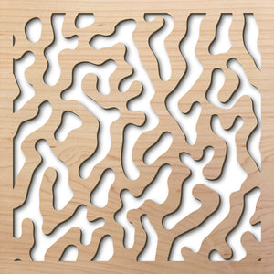Cantaloupe 8" laser cut maple pattern rendering