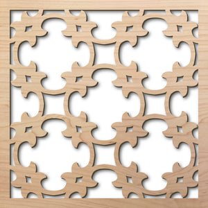 Camphor 8" laser cut maple pattern rendering