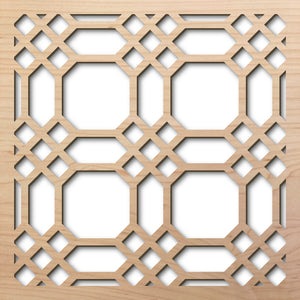 Chicago Grille 8" laser cut maple pattern rendering