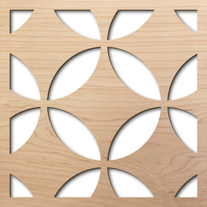 Circle Fusion 8" laser cut maple pattern rendering