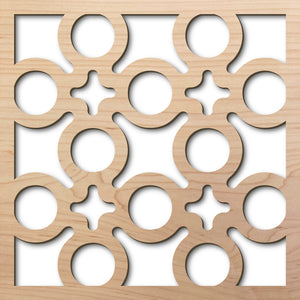 Concrete Block 8" laser cut maple pattern rendering