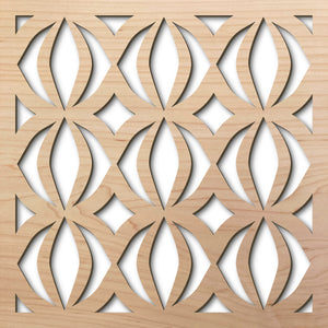 Corcovado 8" laser cut maple pattern rendering