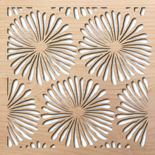 Load image into Gallery viewer, Daisies 8&quot; laser cut maple pattern rendering
