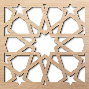 Damascus 8" laser cut maple pattern rendering