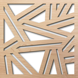 Double Line Mosaic 8" laser cut maple pattern rendering