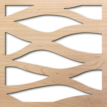 Load image into Gallery viewer, Flowing Water 8&quot; laser cut maple pattern rendering
