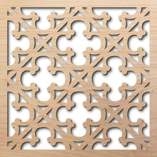 Load image into Gallery viewer, Gothic Grille 8&quot; laser cut maple pattern rendering
