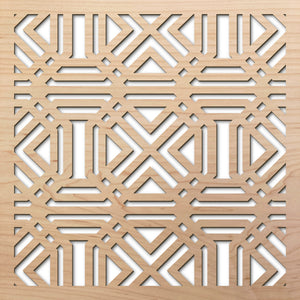 Granada 8" laser cut maple pattern rendering