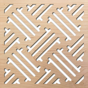 Hawaiian Pattern 8" laser cut maple pattern rendering