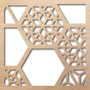Kumiko 8" laser cut maple pattern rendering