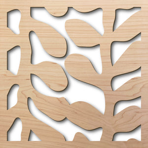 Leaf Columns 8" laser cut maple pattern rendering