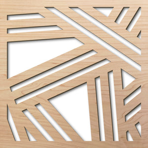 Line Scatter 8" laser cut maple pattern rendering