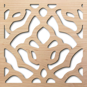 Lotus 8" laser cut maple pattern rendering