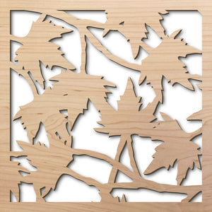 Maple Leaves 8" laser cut maple pattern rendering