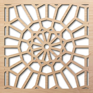 Marrakech 8" laser cut maple pattern rendering