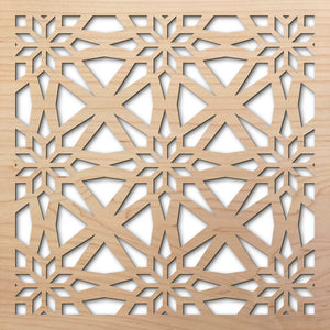 Modern Moroccan 8" laser cut maple pattern rendering