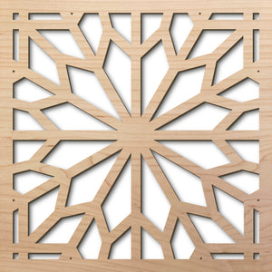 Morocco 8" laser cut maple pattern rendering