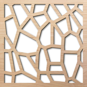 Mosaic 8" laser cut maple pattern rendering