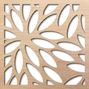 Mums 8" laser cut maple pattern rendering
