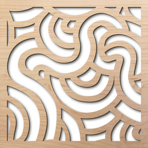 Noodles 8" laser cut maple pattern rendering