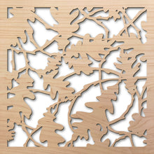 Load image into Gallery viewer, Oak Leaves 8&quot; laser cut maple pattern rendering
