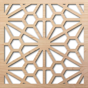 Osaka 8" laser cut maple pattern rendering
