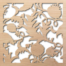 Load image into Gallery viewer, Palace Fruit 8&quot; laser cut maple pattern rendering
