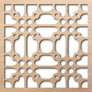 Perry Grille 8" laser cut maple pattern rendering