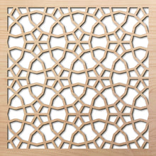 Load image into Gallery viewer, Persian Wheels 8&quot; laser cut maple pattern rendering
