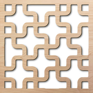 Puzzle 8" laser cut maple pattern rendering
