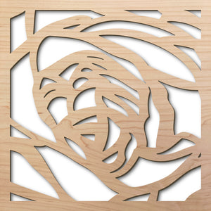 Santa Rosa 8" laser cut maple pattern rendering